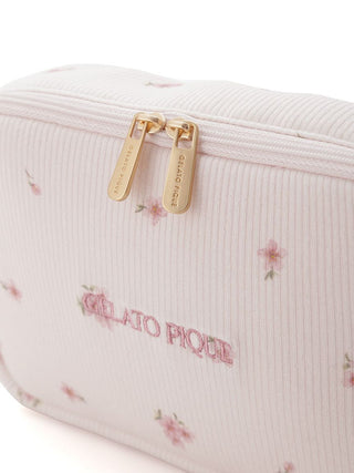 SAKURA Square Pouch in pink, Women Loungewear Bags, Pouches, Make up Pouch, Travel Organizer, Eco Bags & Tote Bags at Gelato Pique USA.
