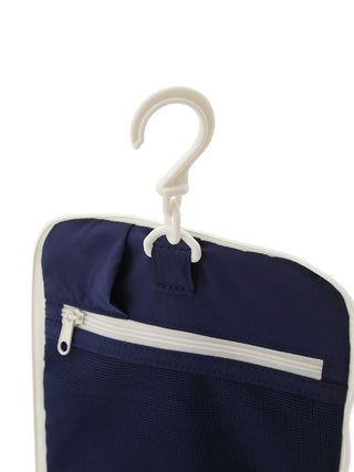 Colorful Hanging Cosmetic Pouch in navy, Women Loungewear Bags, Pouches, Make up Pouch, Travel Organizer, Eco Bags & Tote Bags at Gelato Pique USA.