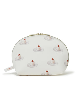 PARIYA Pouch by Gelato Pique featuring shortcake illustrations, blending fashion with sweet patisserie charm in a chic accessory.