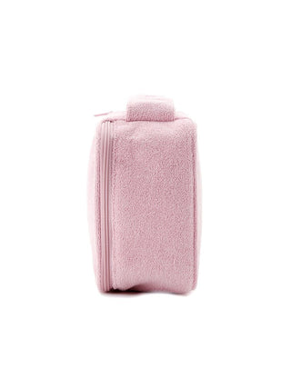 Pile Terry Cloth Cosmetic Pouch in PINK, Women Loungewear Bags, Pouches, Make up Pouch, Travel Organizer, Eco Bags & Tote Bags at Gelato Pique USA.