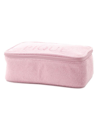 Pile Terry Cloth Cosmetic Pouch in PINK, Women Loungewear Bags, Pouches, Make up Pouch, Travel Organizer, Eco Bags & Tote Bags at Gelato Pique USA.