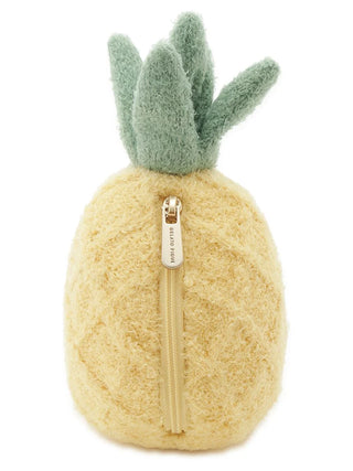 Juicy Delights pineapple-shaped plush pouch with zipper, designed by Gelato Pique USA. Perfect whimsical accessory for daily essentials.