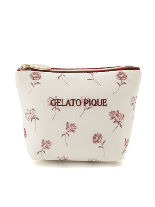Rose Patterned Tissue Pouch in PINK, Women Loungewear Bags, Pouches, Make up Pouch, Travel Organizer, Eco Bags & Tote Bags at Gelato Pique USA.