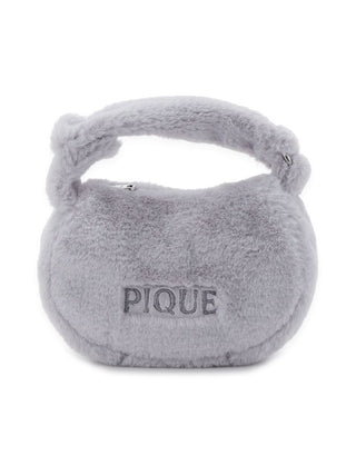 Faux Fur Mini Handbag in BLUE Women Loungewear Bags, Pouches, Make up Pouch, Travel Organizer, Eco Bags & Tote Bags at Gelato Pique USA.