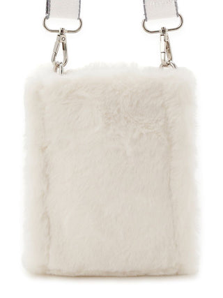 Faux Fur Mini Sling Bag in OFF WHITE, Women Loungewear Bags, Pouches, Make up Pouch, Travel Organizer, Eco Bags & Tote Bags at Gelato Pique USA.