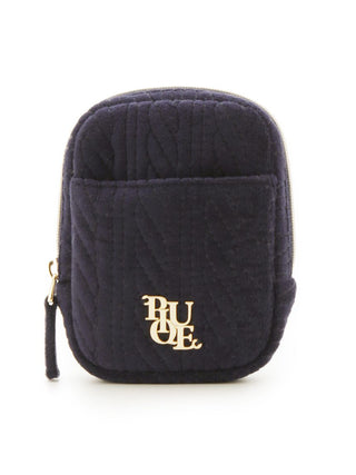 Aran Travel Quilted Makeup Pouch in NAVY, Women Loungewear Bags, Pouches, Make up Pouch, Travel Organizer, Eco Bags & Tote Bags at Gelato Pique USA.