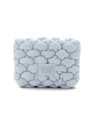 Quilted Coin Purse in blue by Gelato Pique with cloud-like design and zipper, perfect for small essentials.