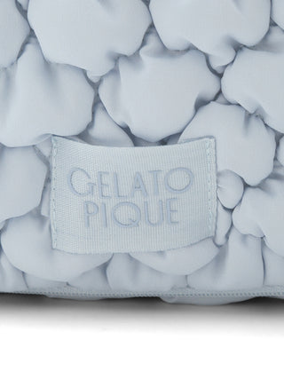 Quilted Pouch With Handle in BLUE, Women Loungewear Bags, Pouches, Make up Pouch, Travel Organizer, Eco Bags & Tote Bags at Gelato Pique USA.