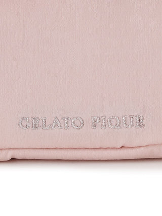 Heart Embroidered Frill Square Pouch in PINK, Women Loungewear Bags, Pouches, Make up Pouch, Travel Organizer, Eco Bags & Tote Bags at Gelato Pique USA.