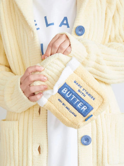 Butter-Themed Cozy Square Pouch gelato pique