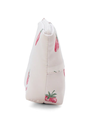 Strawberry Pattern Satin Tissue Purse in PINK, Women Loungewear Bags, Pouches, Make up Pouch, Travel Organizer, Eco Bags & Tote Bags at Gelato Pique USA.