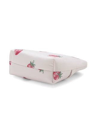 Strawberry Pattern Satin Tissue Purse in PINK, Women Loungewear Bags, Pouches, Make up Pouch, Travel Organizer, Eco Bags & Tote Bags at Gelato Pique USA.