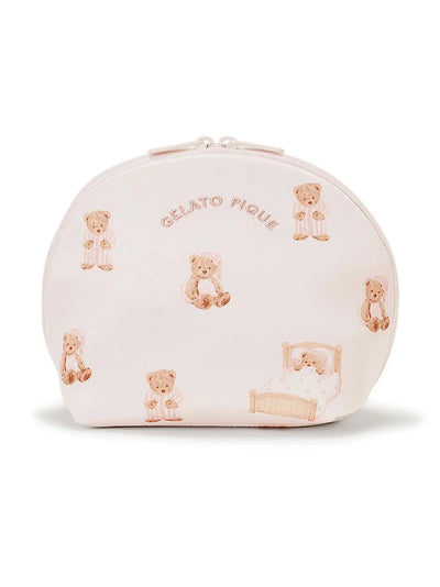 GOOD NIGHT BEAR Pattern Pouch gelato pique