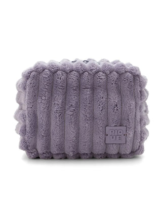 Cozy Ribbed Zipper Pouch in Purple, Women Loungewear Bags, Pouches, Make up Pouch, Travel Organizer, Eco Bags & Tote Bags at Gelato Pique USA