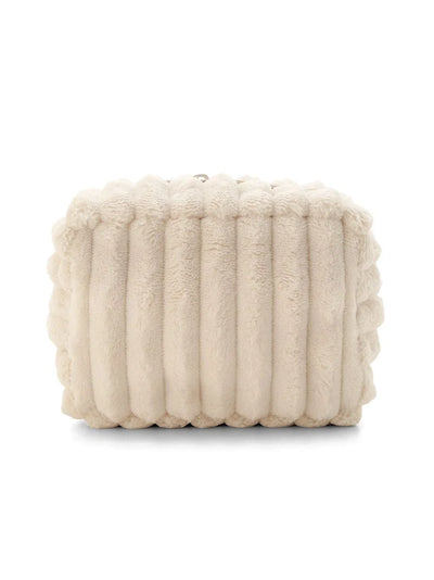 Cozy Ribbed Zipper Pouch gelato pique