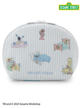 【SESAME STREET】 Character Cosmetic Pouch in Blue, Women Loungewear Bags, Pouches, Make up Pouch, Travel Organizer, Eco Bags & Tote Bags at Gelato Pique USA