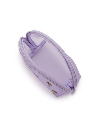 Lavender sheer pouch with ice cream embroidery from Gelato Pique USA, ideal for Premium Loungewear and Sleepwear accessories.