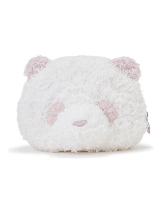 Cute brown and pink panda mini pouch from Gelato Pique USA, perfect for premium loungewear and sleepwear accessories.