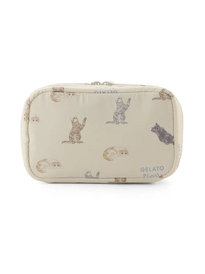 CAT Allover Pattern Pouch gelato pique