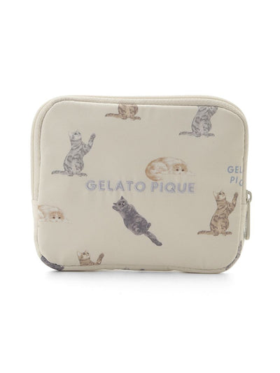 CAT Allover Pattern Tissue Pouch gelato pique