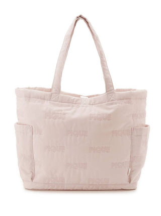 PINK PIQUE Quilting Totebag with embossed logo pattern and soft fabric, showcasing stylish functionality and versatile design.