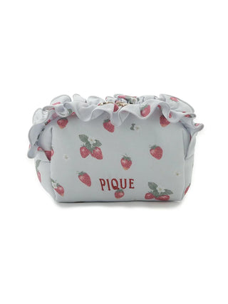 Strawberry Motif Frill Pouch