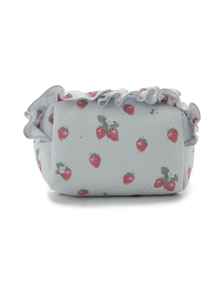 Strawberry Motif Frill Pouch