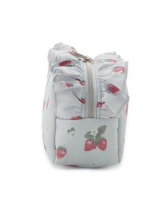 Strawberry Motif Frill Pouch