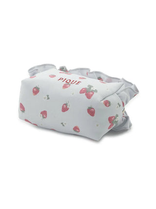 Strawberry Motif Frill Pouch