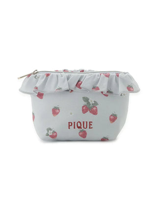 Strawberry Motif Frill Tissue Pouch