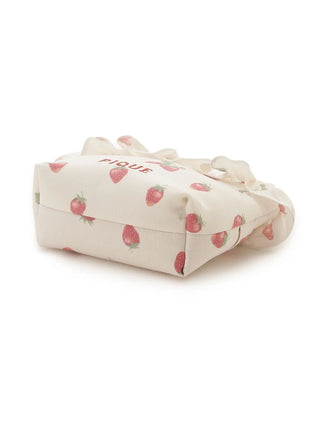 Strawberry Motif Frill Tissue Pouch