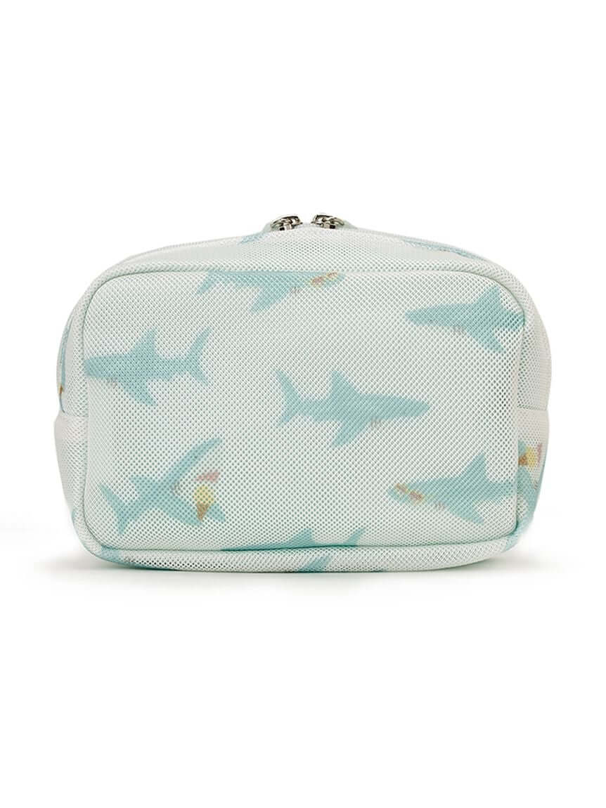 Shark Embroidered Pouch