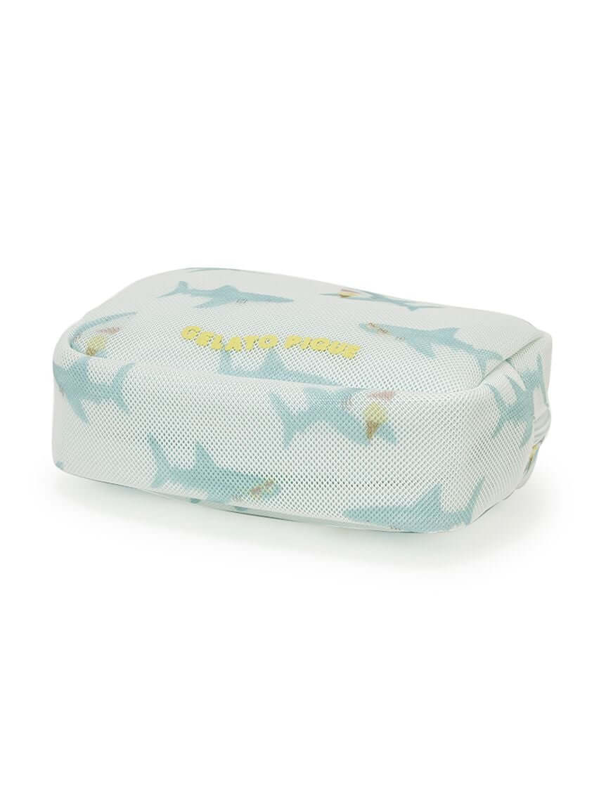 Shark Embroidered Pouch
