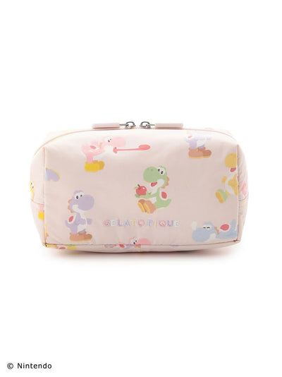 [SUPER MARIO] Toad & Yoshi Pattern Pouch gelato pique