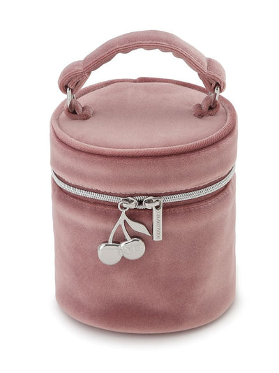 Velour Vanity Pouch with Cherry Charm gelato pique