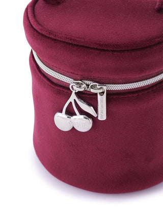 Velour Vanity Pouch with Cherry Charm