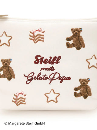 [Steiff] 55PB & Cookies All-over Tissue Pouch