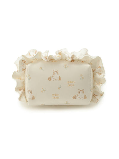 Cat and Flower Pouch gelato pique