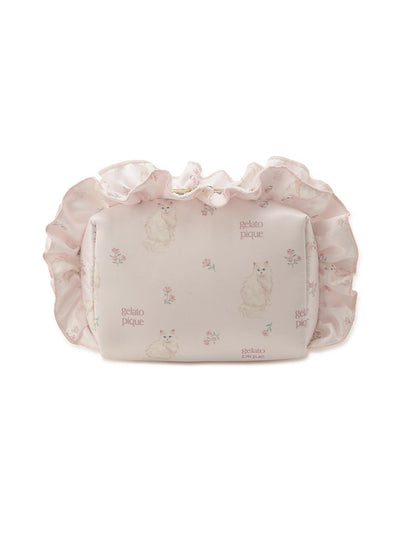Cat and Flower Pouch gelato pique