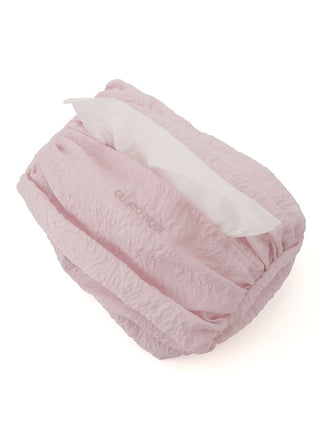 SAKURA Gathered Tissue Case Cover in pink, Women Loungewear Bags, Pouches, Make up Pouch, Travel Organizer, Eco Bags & Tote Bags at Gelato Pique USA.