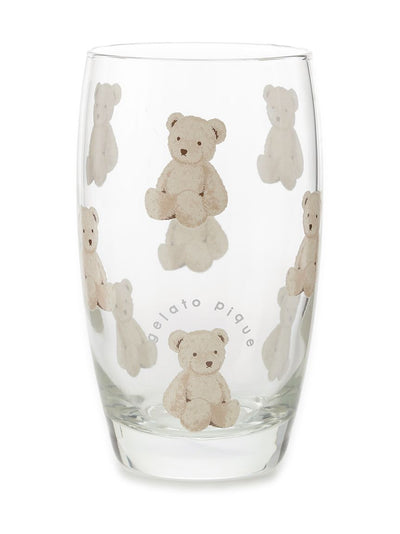 Bear Pattern Drinking Glass gelato pique