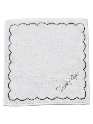 Scalloped Hand Towel in BLUE, Lounge Towels & Bathroom Essentials at Gelato Pique USA.