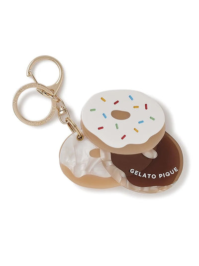 Food Motif Slide Mirror Key Chain gelato pique