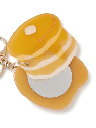 Syrup-dripping pancake mirror key chain by Gelato Pique with playful food motif design.