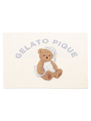 GOOD NIGHT BEAR Throw Blanket by Gelato Pique with a cute bear design on a soft, pastel-colored background.