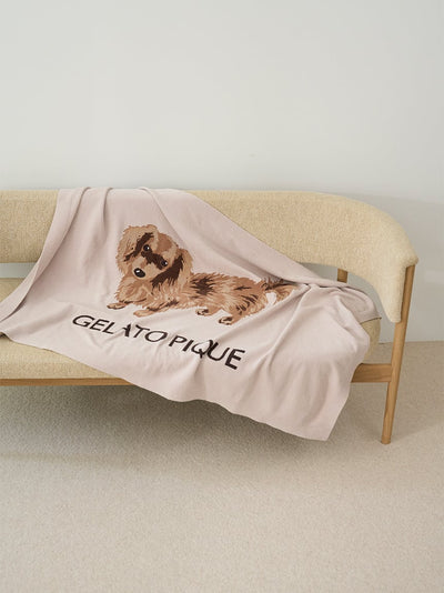 Dachshund Jacquard Fleece Blanket gelato pique