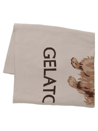 Dachshund Jacquard Fleece Blanket in BEIGE, Cozy Blanket for Home Lounging | Loungewear Blanket at Gelato Pique USA.