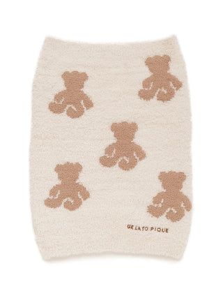 Bear Jacquard Waist Warmer in Ivory, Premium Women's Waist Warmer at Gelato Pique USA