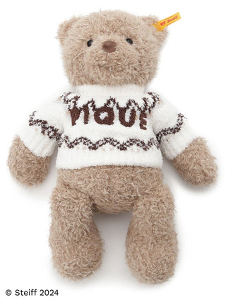 Steiff Teddy Bear Jimmy featuring a cozy Gelato Pique sweater with intricate design.