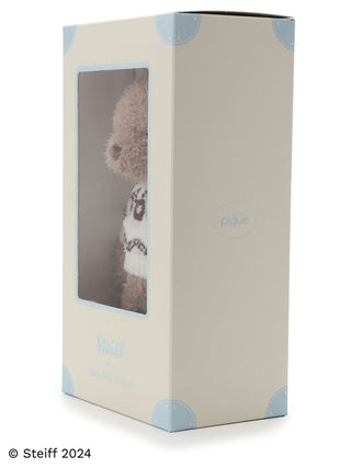 Steiff Teddy Bear Jimmy in Gelato Pique packaging, showcasing a luxury collaboration with plush texture and elegant design.